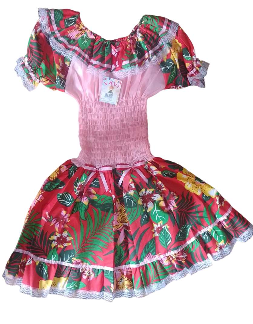 VESTIDO JUNINO C/LASTEX ADULTO REF 601